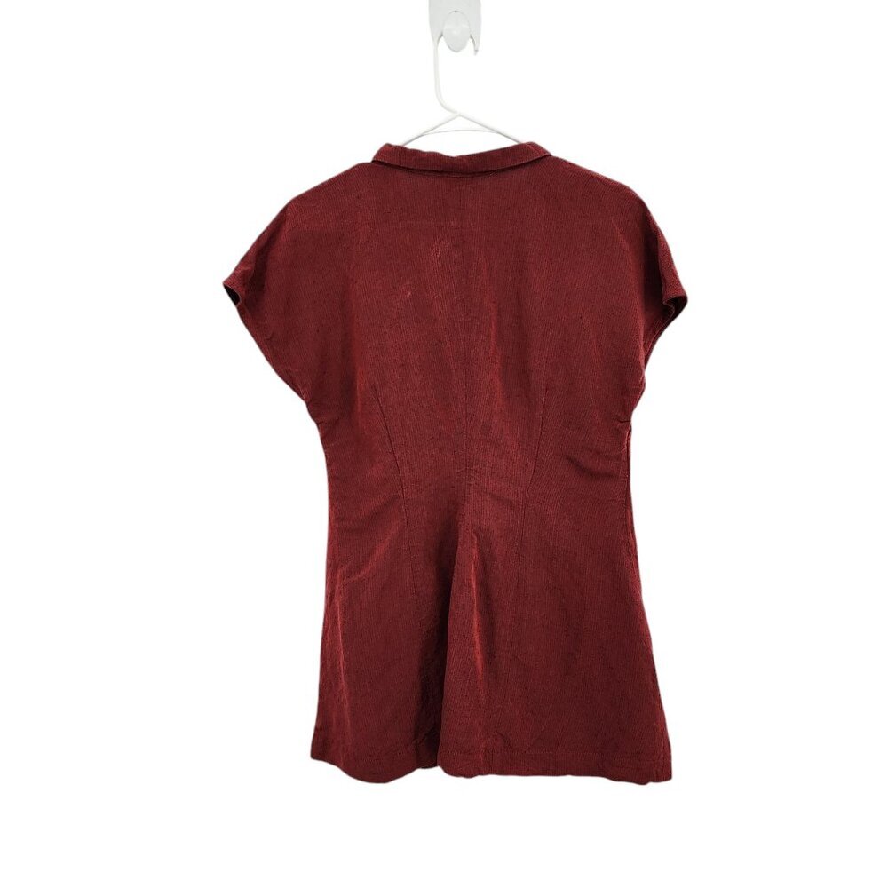 Lilith Vintage Women's Linen Blend Button Front Fitted Blouse - M - Picture 4 of 8
